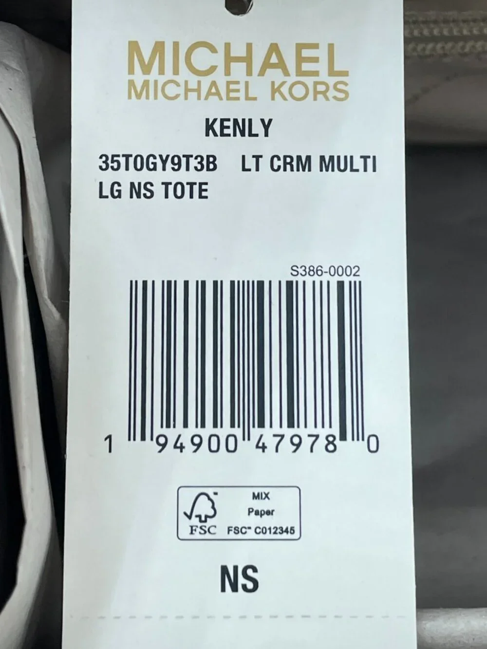 NWT Michael Kors Kenly Large Tote Light Cream Multi Logo $398